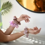 Mini silk hair scrunchie set (2 pcs)