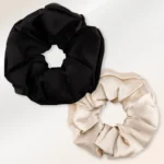 Mini silk hair scrunchie set (2 pcs) - Image 4