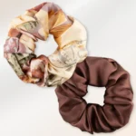 Mini silk hair scrunchie set (2 pcs) - Image 7