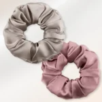 Mini silk hair scrunchie set (2 pcs) - Image 6