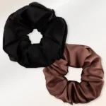 Mini silk hair scrunchie set (2 pcs) - Image 5